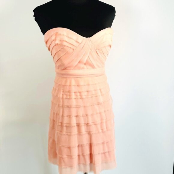 💗HOST PICK💗 BCBGMAXAZRIA Pink Cocktail Dress Size 2P - Picture 1 of 6